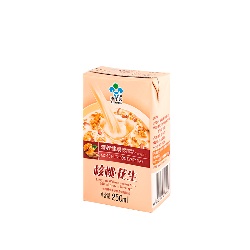 核桃花生牛奶復(fù)合蛋白飲品，單瓶凈含量250ml